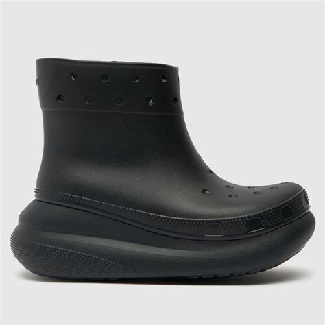 Crocs Black Classic Crush Rainboot Boots - ShoeFreak