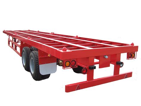 China 40′ Flatbed Semi-Trailer With 2 or 3 Axles - China Flatbed Trailer Trailer, Container Trailer