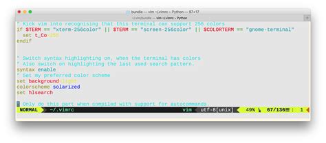 vimrc - Solarized color scheme doesn't work Mac Terminal.app - Vi and Vim Stack Exchange