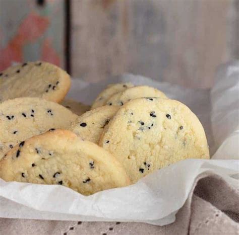 Sesame Cookies (shortbread-style) - Vintage Kitchen Notes