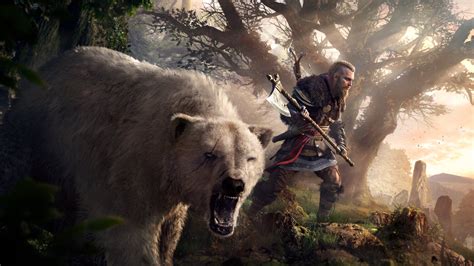 Eivor & Bear - Assassin's Creed Valhalla 4K Ultra HD Wallpaper