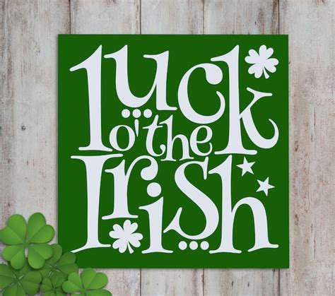 Luck O' the Irish Sign Irish Green Room Decor St - Etsy