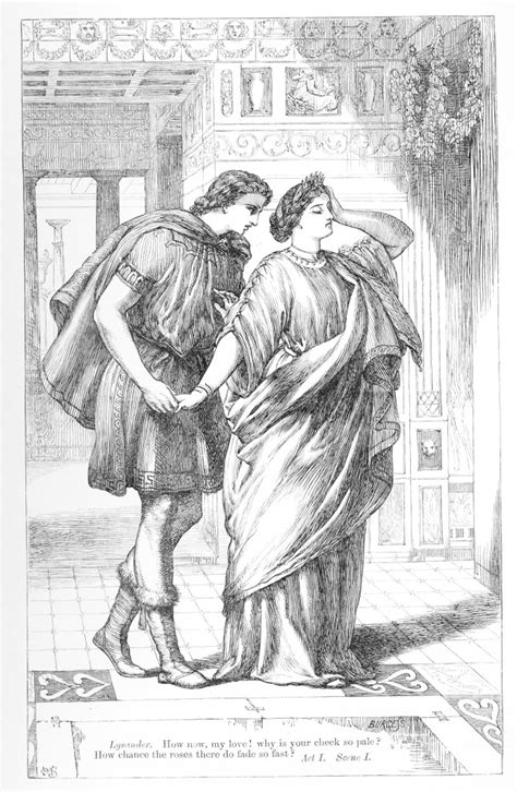 Lysander and Hermia | Victorian Illustrated Shakespeare Archive
