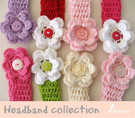 (Crochet * Stash-buster) A collection of baby headbands, in different ...