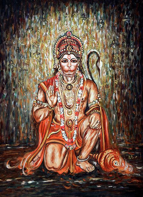 Hanuman blessings Painting by Harsh Malik - Pixels