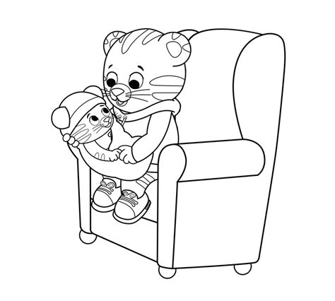 Daniel Tiger Trolley Coloring Page : Mister Rogers Neighborhood Trolley ...