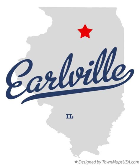 Map of Earlville, IL, Illinois