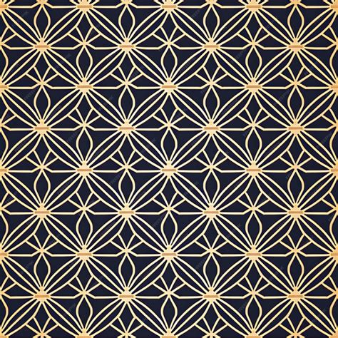 Premium AI Image | A seamless pattern with gold and black geometric shapes.