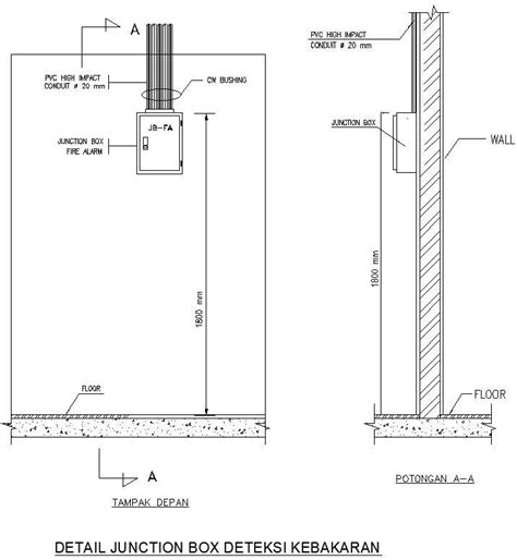 Detail junction box design in AutoCAD 2D drawing, dwg file, CAD file - Cadbull