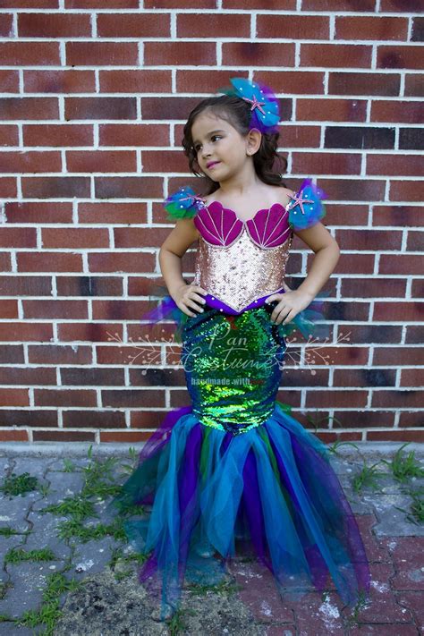 Ariel Little Mermaid Costume, Mermaid Outfit - Etsy