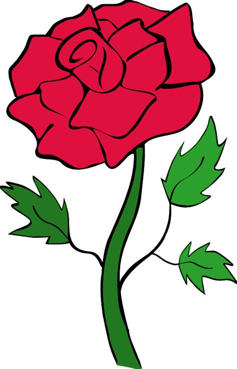 Roses red rose outline clipart free clipart images | Flower clipart ...