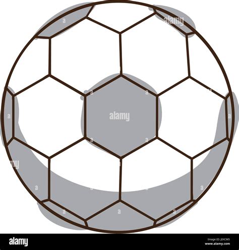 monochrome silhouette soccer ball element sport Stock Vector Image & Art - Alamy