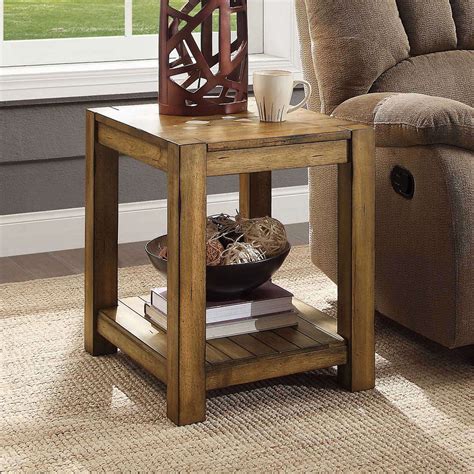 Better Homes & Gardens Bryant Solid Wood End Table, Rustic Maple Brown Finish – Beauty Suppliers ...