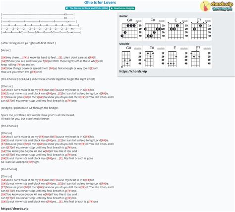 Chord: Ohio Is for Lovers - Hawthorne Heights - tab, song lyric, sheet, guitar, ukulele | chords.vip