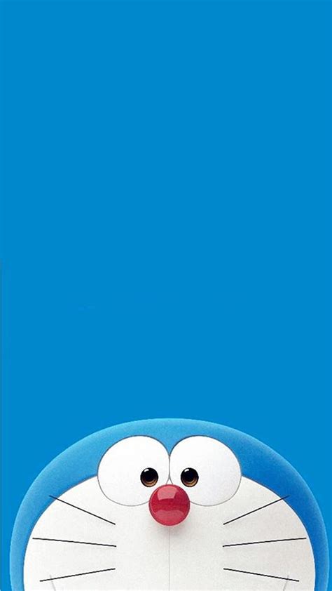 Doraemon, blue background, simple background, HD phone wallpaper | Peakpx