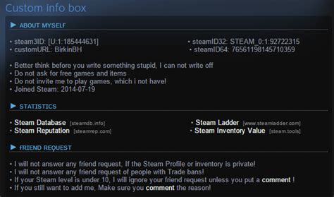 Steam Profile Description Template - Flyer Template