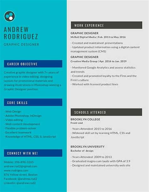 Graphic Designer Resume Samples & Templates [PDF+DOC] 2024 | RB