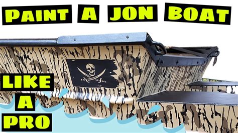 Camo Paint a Jon Boat LIKE A PRO || Part 1 - YouTube