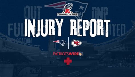 Wednesday injury report for Patriots