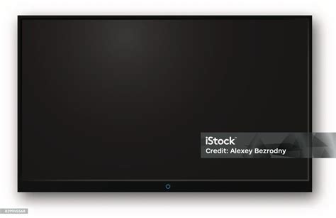 Tv Modern Blank Screen Stock Illustration - Download Image Now - Wall ...