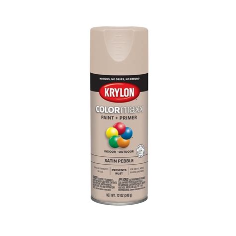 Krylon Krylon K05572007 Paint + Primer Spray Paint, Pebble Gray, 12 oz ...