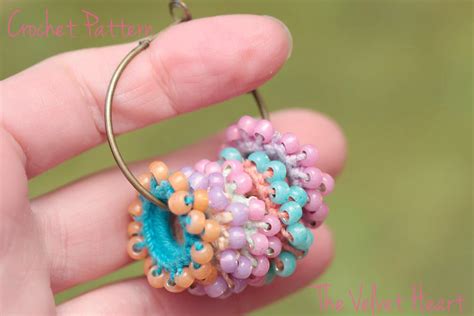 Crochet Earrings Pattern Beaded Necklace Tutorial Easy - Etsy