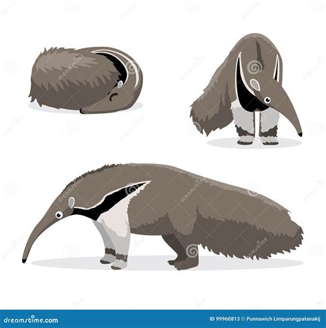 Anteater Cartoon Drawing Children Illustration | CartoonDealer.com #228544073