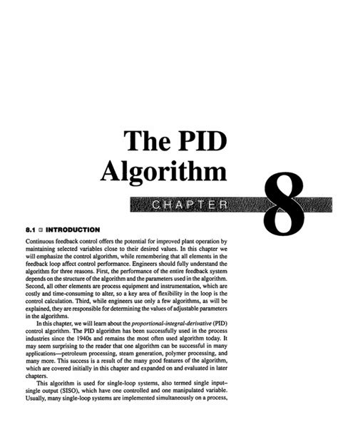 The PID Algorithm