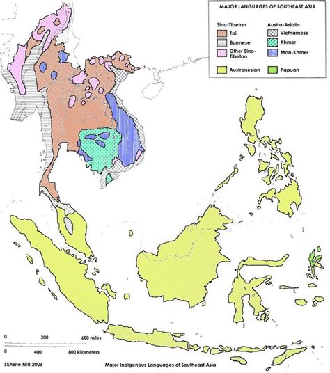 Map of Southeast Asian language families | Map, Southeast asia, Cartography