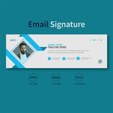 Email signature design or email footer design and personal Facebook cover design template ...