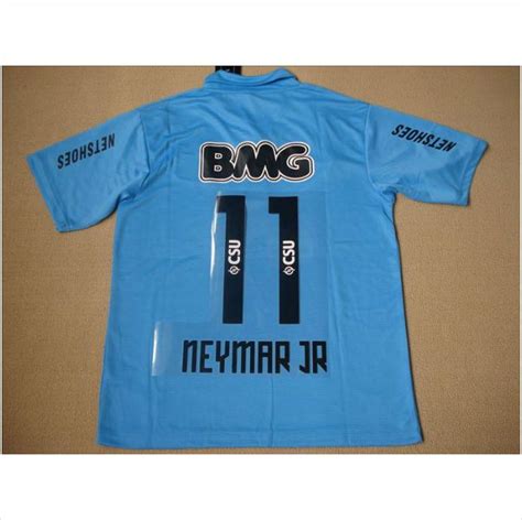 Mens 2012/13 Santos Neymar Jr Blue Away Soccer Jersey Football Shirt Trikot on eBid United ...