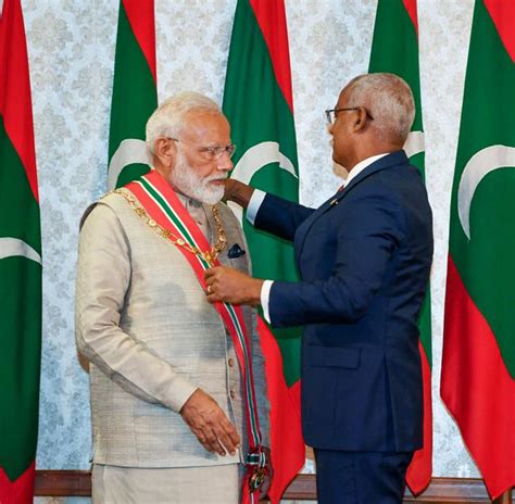 Maldives confers its highest honour ‘Nishan Izzuddeen’ on PM Modi ...