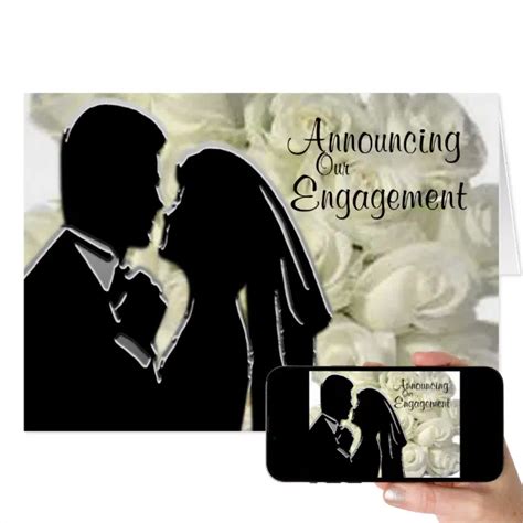 Engagement Announcement Card Template | Zazzle