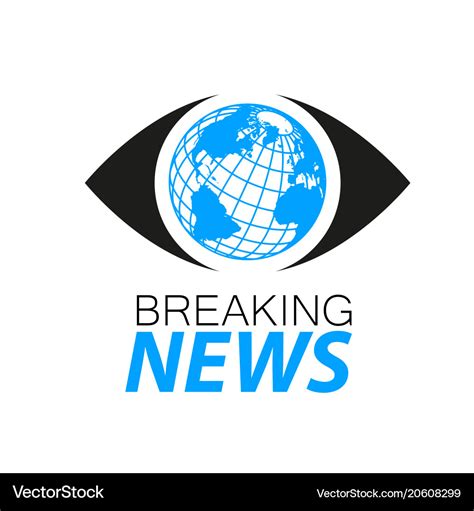 Breaking news logo template Royalty Free Vector Image