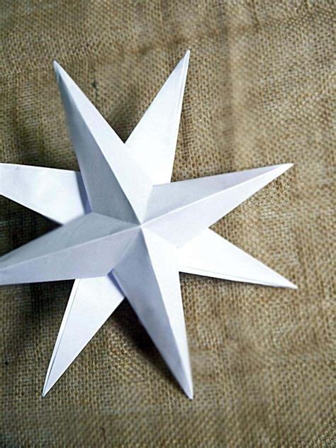 étoile de Noël en papier plié en 3D - création artisanale avec feuilles ...