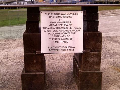 Plaque erected at the top of Slipway Number 3.To remember the laying of ...