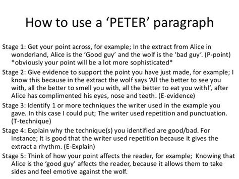 How to nail a ‘peter’ paragraph | Book writing tips, English writing skills, English writing