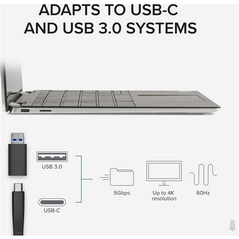 Plugable 4K DisplayPort and HDMI Dual Monitor Adapter for USB 3.0 and ...