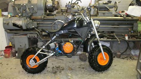 Jumping my custom stretched baja mini bike with monoshock - YouTube