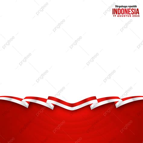 Red White Ribbon Indonesia Flag Border Frame Hut Ri 17 Agustus 2023 ...