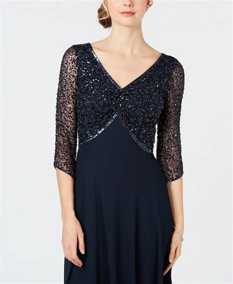 J Kara Empire-Waist Sequined Gown & Reviews - Dresses - Women - Macy's | Review dresses, Womens ...