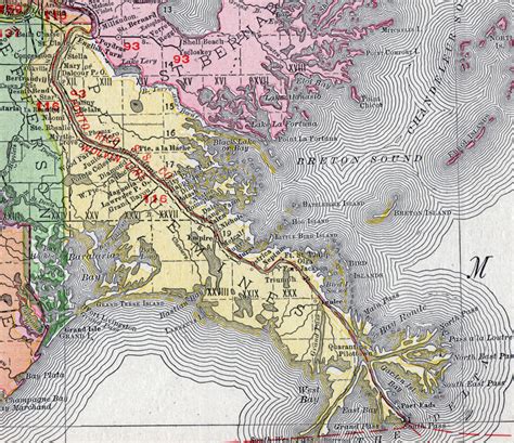 Plaquemines Parish, Louisiana, 1911, Map, Rand McNally, Pointe a la Hache, Venice, Buras, Empire ...