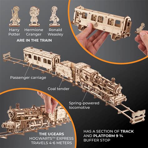 Ugears® Hogwarts™ Express DIY wooden train model kit