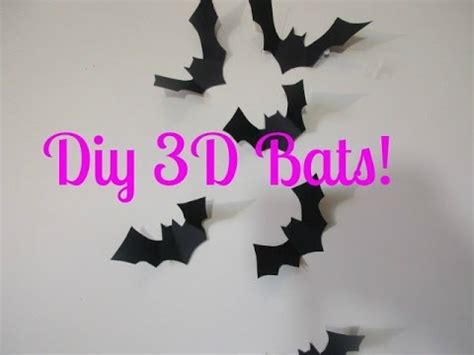 DIY 3D Halloween Bats! - YouTube