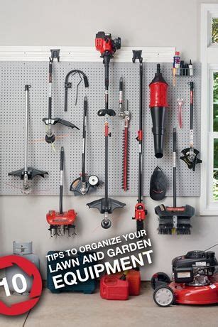 Need help organizing your lawn and garden equipment? An organized garage or shed saves time and ...