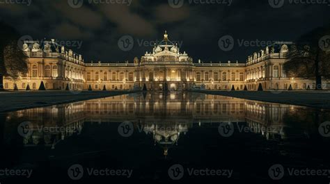 Night view of Versailles Palace. Generative AI 34237515 Stock Photo at ...