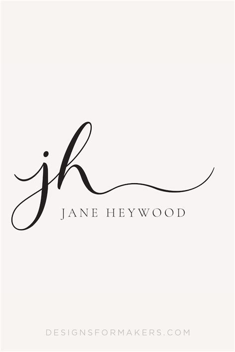 Modern Calligraphy Logo Design Premade Logo Design - Etsy