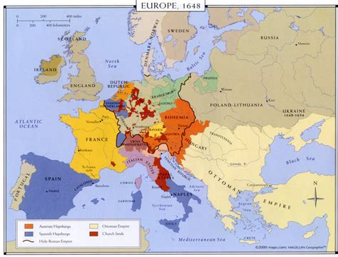 Map : Europe 1648 after Treaty of Westphalia and end of Thirty Years' War - Infographic.tv ...