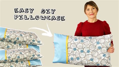 How to Sew a Pillowcase / Pillowcase Sewing Beginner Tutorial / DIY ...