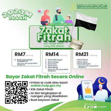 Kadar Zakat Fitrah Pahang 2023